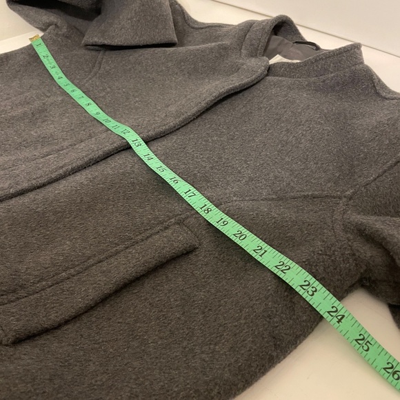 Abercrombie Fitch Gray Wool Blend Bomber Jacket Womens M Minimalist Streetwear - Picture 9 of 9